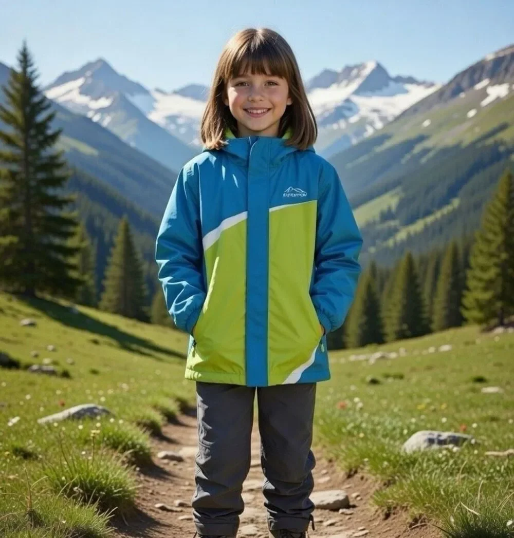 Mountain Xpedition girls/boys size M 8-10 Blue and green jacket coat winter